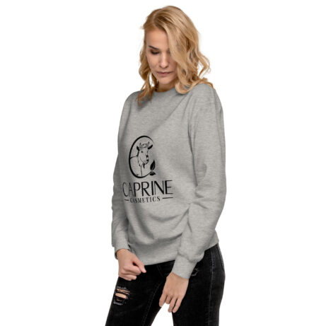 unisex premium sweatshirt carbon grey left front 65af45b9489ee