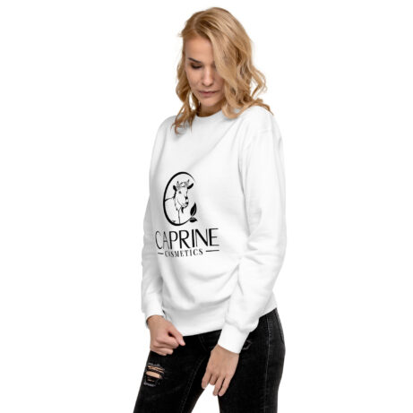 unisex premium sweatshirt white left front 65af45b94a6a4